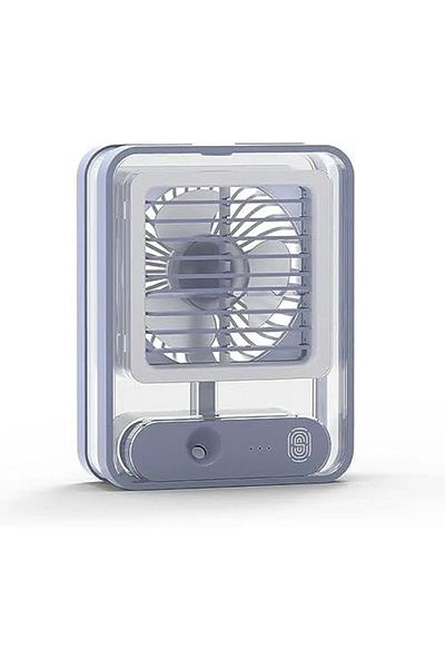 Türkiye Mini Portable Desk Fan with Mist Spray with LED Night Light Rechargeable Battery Operated Water Mist