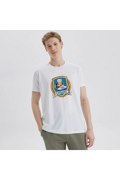 SARI Casual Blue Football Tshirt 100% Cotton