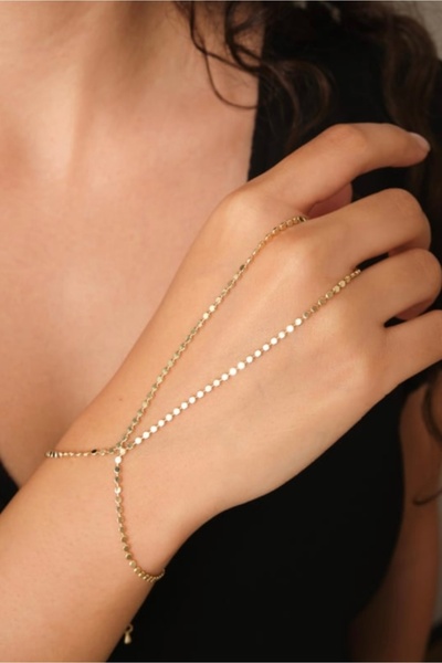 GLOWVİA AKSESUAR رمي شاهميران ذهبي اللون للسيدات