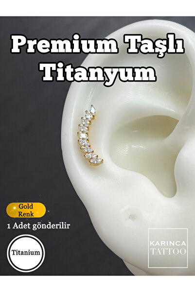 Karınca Piercing Taşlı Titanyum Piercing Luxury inner Conch Flat Helix Tragus Standard Lobe Kaliteli Kulak Küpe