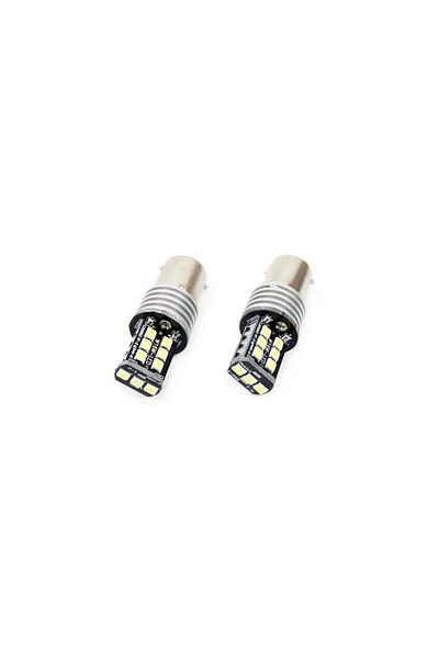 JollyMag Set of LED CANBUS compatible car bulbs P21W BA15S 15 SMD 7.5W White 12/24V