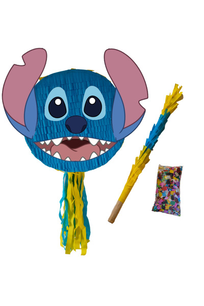 PinaStar Pinata Stitch cu bat si confetti,
