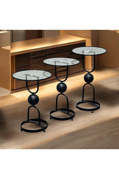 Gharaib Al Tuhaf Modern and luxurious design serving table set - 3 pieces in different sizes