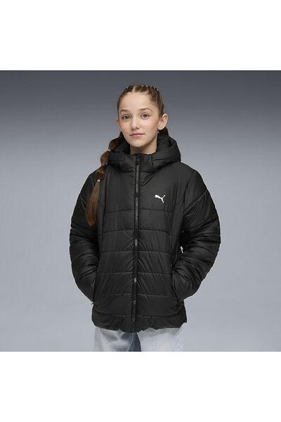 Puma Dětská prošívaná bunda Essentials s kapucí