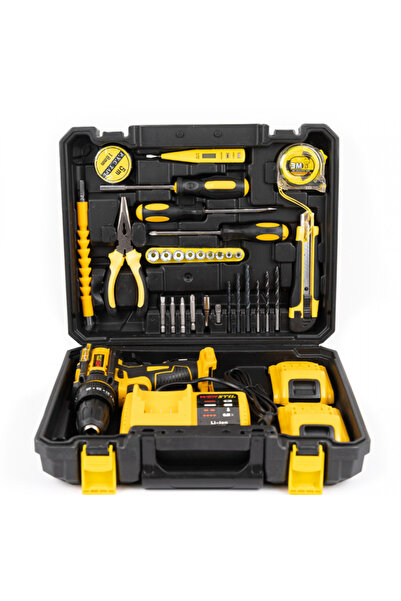 Generic Percussion self-tapping kit, 2 batteries, 30 pieces, Yellow