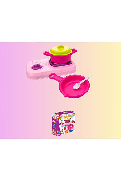 MGS OYUNCAK Smart Dough Cooker Set with 4 Colors Play Dough for Fun Kitchen Play (3+ Years) Orange Color