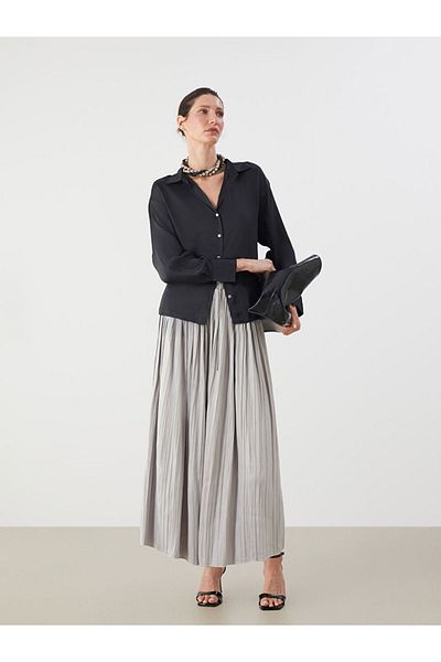 LC Waikiki Fusta plisată din satin cu talie elastică sezon nou - S5QG22Z8
