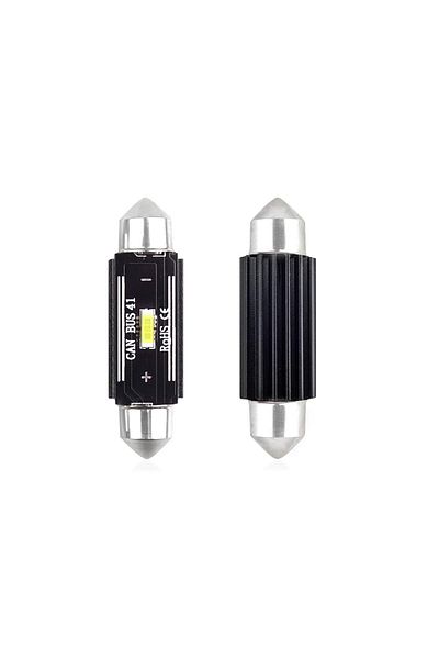 JollyMag Set of car bulbs with LED CANBUS sofit compatible C5W 1 SMD 41mm White 12/24V, for competitions