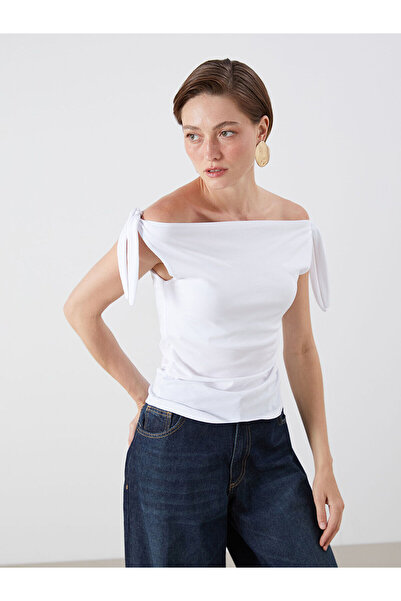 LC Waikiki Nevavm Draped Collar Gathered Blouse