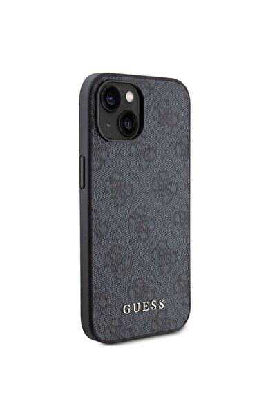 REDz Accessories Θήκη Guess για iPhone 15, μεταλλικό λογότυπο 4G, γκρι