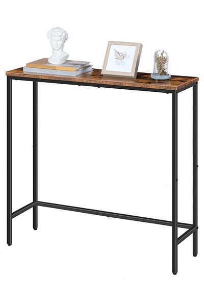 AGD Narrow Console Table, Modern Side Table, Rustic Small Entryway Table, Side Display Desk for Bedr
