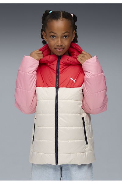 Puma Dětská prošívaná bunda Essentials s kapucí