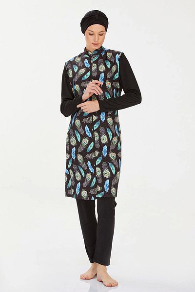 ALFA AKSESUAR 03 Rozamay 9267 Women's Ahvı Full Hijab Swimsuit