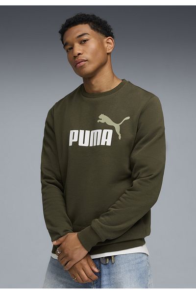 Puma Pánský fleecový svetr Essentials 2 Colour No. 1 Logo Crew Neck