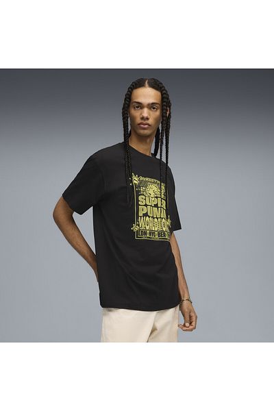 Puma Ανδρικό μπλουζάκι με γραφικά Super World Tour Relaxed