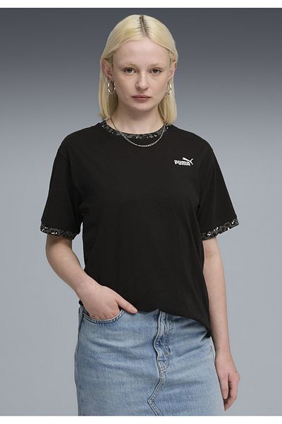 Puma Essentials Animal Print Relaxed Tee Women