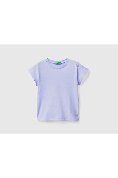 United Colors of Benetton تي شيرت بناتي بأكمام قصيرة مصنوع من القطن العضوي بن...