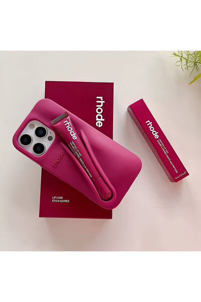 HYPERSOFT حافظة آيفون 15 بلس (6.7 بوصة) متوافقة مع أحمر الشفاه مع حجرة مخصصة لأحمر الشفاه