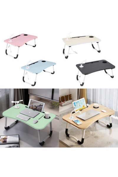 Türkiye Portable Laptop Desk Folding Sofa Bed Breakfast Tray Study Work Table +USB Ports