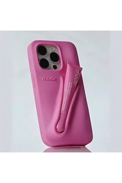 HYPERSOFT Iphone 14 Plus (6.7 inç) Uyumlu Summer Lip Case Ruj Bölmeli Rujlu Kılıf