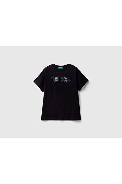 United Colors of Benetton 100% Organic Cotton Solid T-Shirt with Kids' Logo