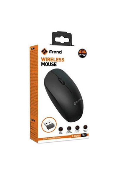REDz Accessories Mouse wireless, iTrend M752, conexiune 2.4Ghz, compatibil cu Windows și MacOS, negru
