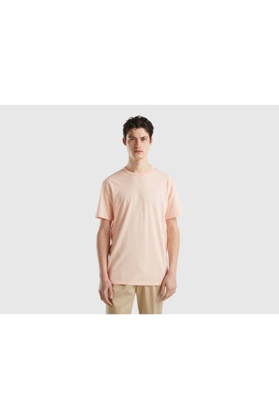 United Colors of Benetton تي شيرت نسائي سادة بأكمام قصيرة