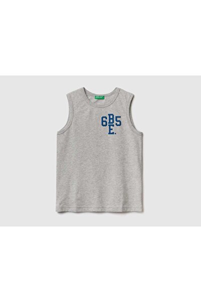 United Colors of Benetton قميص بدون أكمام مصنوع من القطن العضوي بنسبة 100% مع...