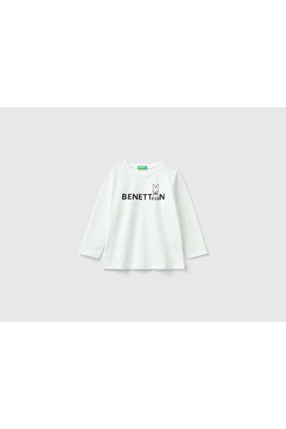 United Colors of Benetton Kids' Warm Organic Cotton Crew Neck T-Shirt