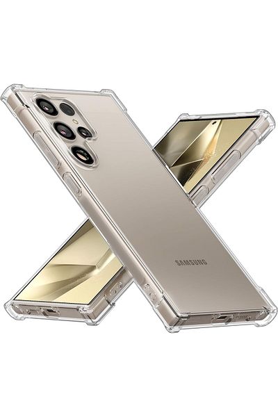 ALC MOBILE silicone case, transparent shockproof compatible with Samsung Galaxy S24 Ultra