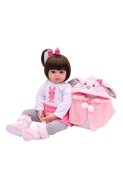 Primo Plus Reborn Doll Toy for Kids with Stuffed Toy, 19 Inches