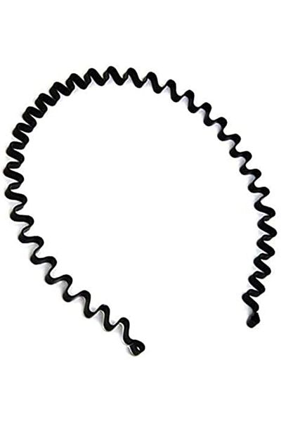 Türkiye Metal Comb Sports Band Long Hair Headband Black For Men and Women, One Size