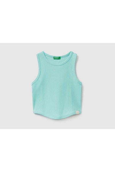 United Colors of Benetton Girls' Sleeveless Fitted Shirt