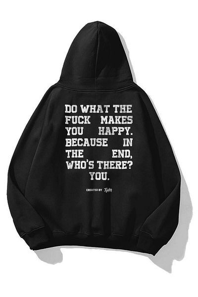 Boi Tyler Creator Χοντρό Χειμερινό Φούτερ - Μαύρη στάμπα Oversize Hoodie