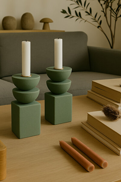 Luthien İskandinav Şamdan & Mumluk 2 ADET