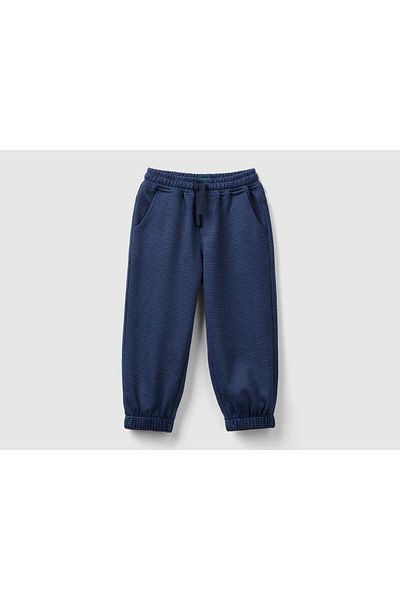 United Colors of Benetton Boys' Wide Houndstooth Pants with Pockets