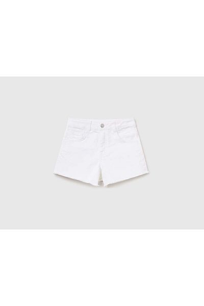 United Colors of Benetton High-Waisted Kids' Shorts with Frayed Edges