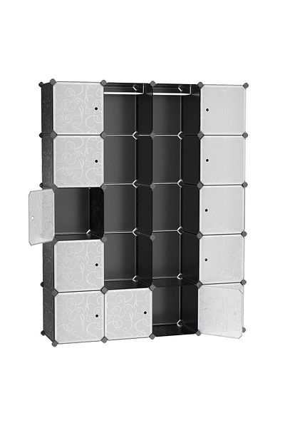 JollyMag Dulap modular, Artool, plastic, 11 compartimente si 2 spatii pentru haine, 143x36x178 cm