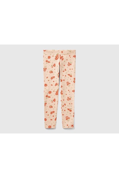 United Colors of Benetton Kids' Printed Cotton Stretch Leggings