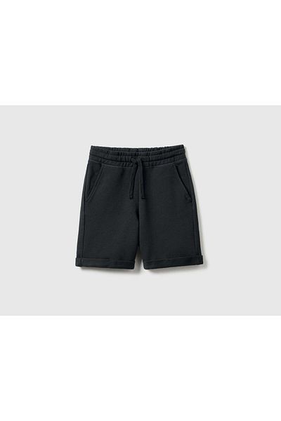 United Colors of Benetton Kids' Pure Cotton Bermuda Shorts with Drawstring