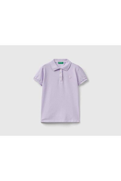 United Colors of Benetton Girls' Short Sleeve Organic Cotton Polo Shirt