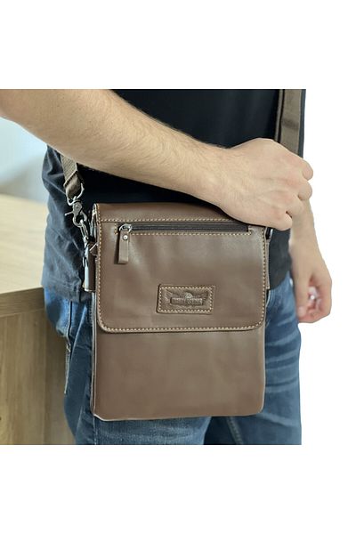 Micutz Slim Genuine Leather Pouch, Perfect for Tablet, 27cm x 22 cm x 4 cm, Brown Color
