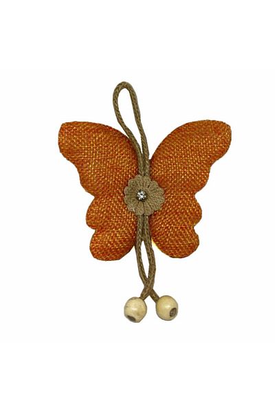 PUFO Set de șnururi fluture pentru perdea sau draperie cu magnet, 2 buc., portocaliu