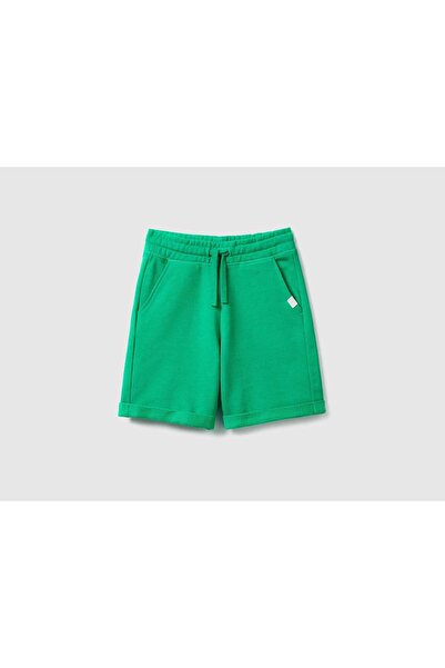 United Colors of Benetton شورت برمودا للأطفال من القطن الخالص مع رباط