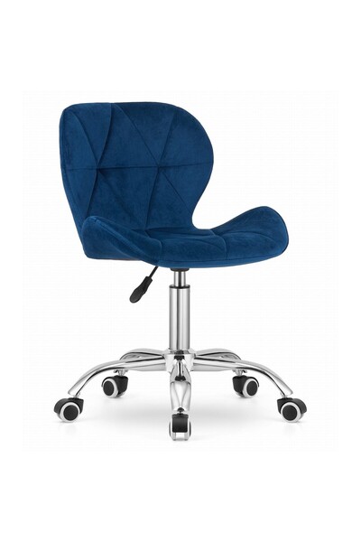 JollyMag Kancelářská židle, Artool, Avola, otočná, sametová, tmavě modrá, 46,5x55x86,5 cm