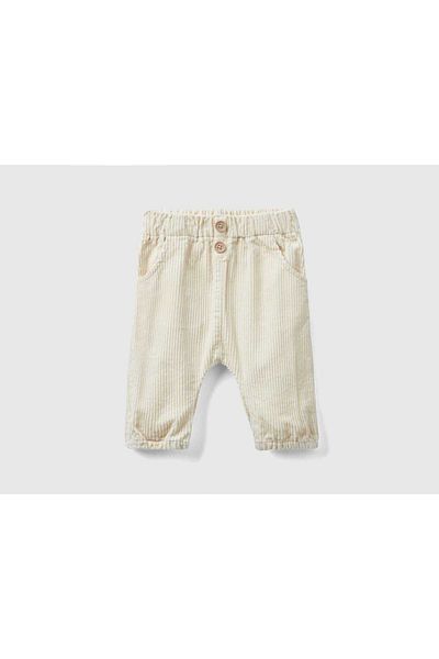 United Colors of Benetton Infant Velvet Pants with Elastic Waist