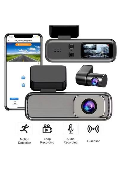 Sonic Sonic Q6 4K Front & Rear Camera, HDR, Wi-Fi, Accident Sensor, Display, Parking Mode & Wide Lens.