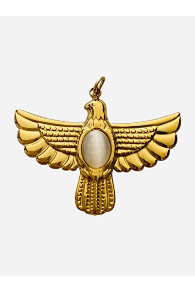 312 KONSEPT ANKA KUŞU ÇELİK FİGÜR ÇELİK ALTIN RENGİ KOLYE UCU 3 CM 1 ADET