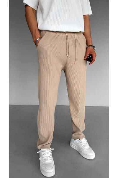ŞIK VE MUTLU Men's Elastic Waist Baggy Pants