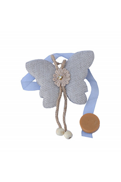 PUFO Butterfly curtain tieback set with magnet, 2 pcs, gray